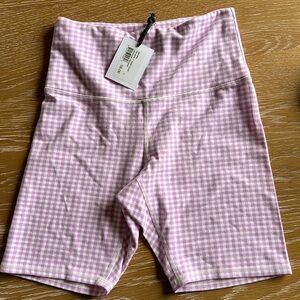 Sincerely Jules X bandier lavendar gingham bike short size S